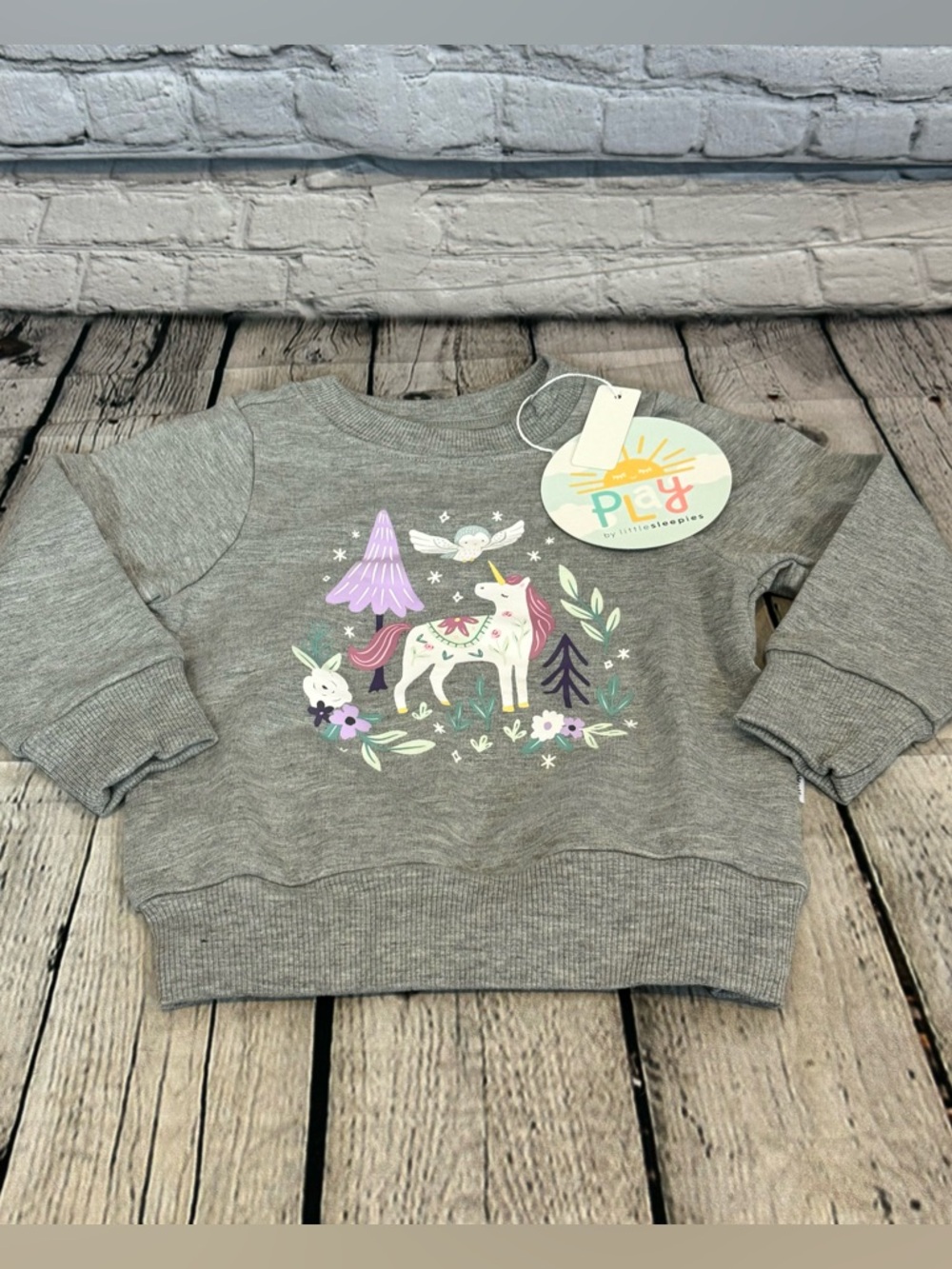 Little Sleepies Play Unicorn Crewneck Sweatshirt